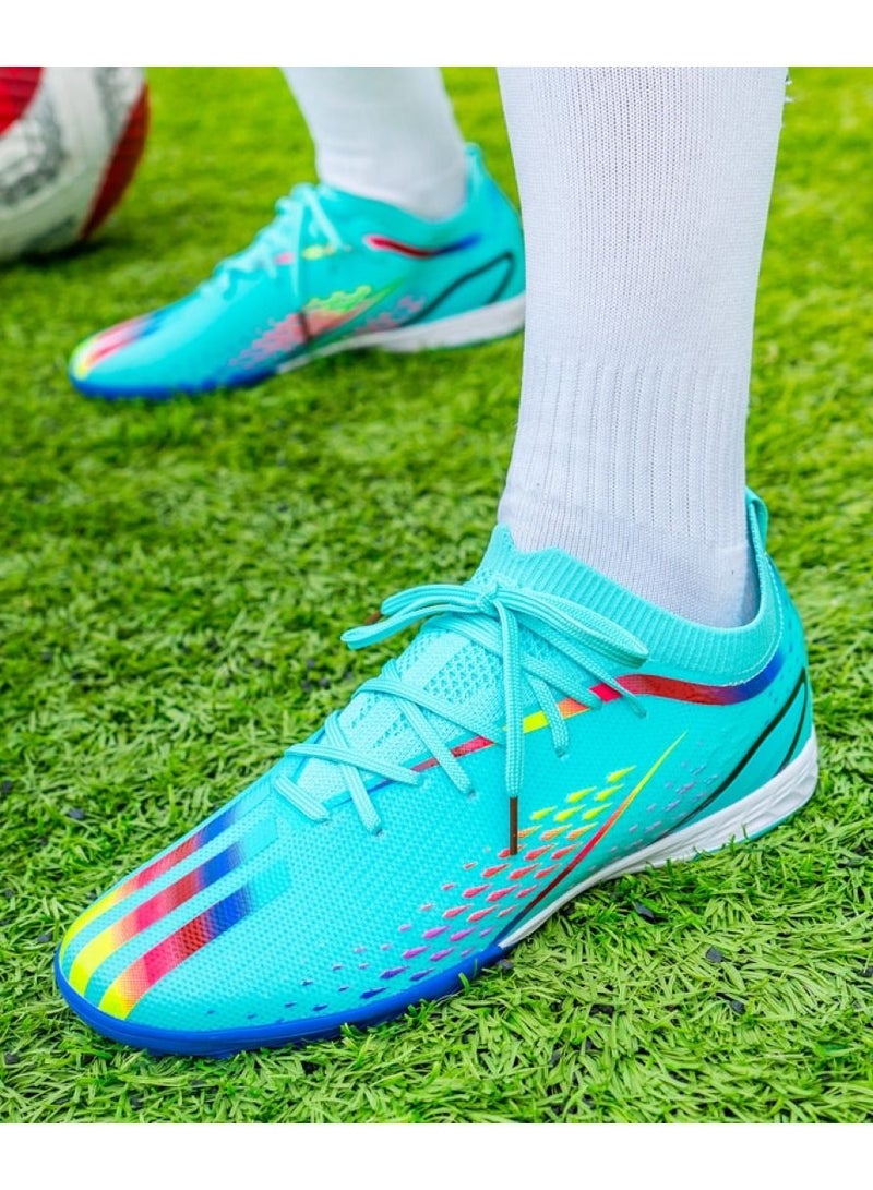 Loquat Low-Top Competition Sports Football Shoes Teal Blue  - Image 3