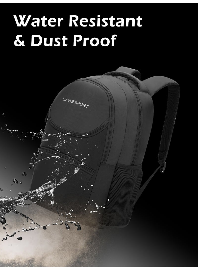 لافي حقيبة ظهر لافي سبورت أطلس  لتر متوافقة مع اللابتوب وغطاء مطر أسودرمادي - Image 3
