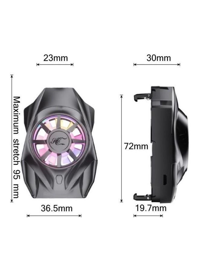 BGM Portable All-in-one Fan Mobile Phone Radiator with Colorful Lights - Image 3