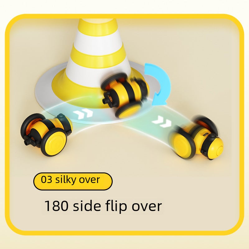 Bee cat toy electric cat toy self-Hi cat toy intelligent funny cat stick pet kitten toy car(Little Bee toy-pink Chinese, 60*53*38mm) - Image 4