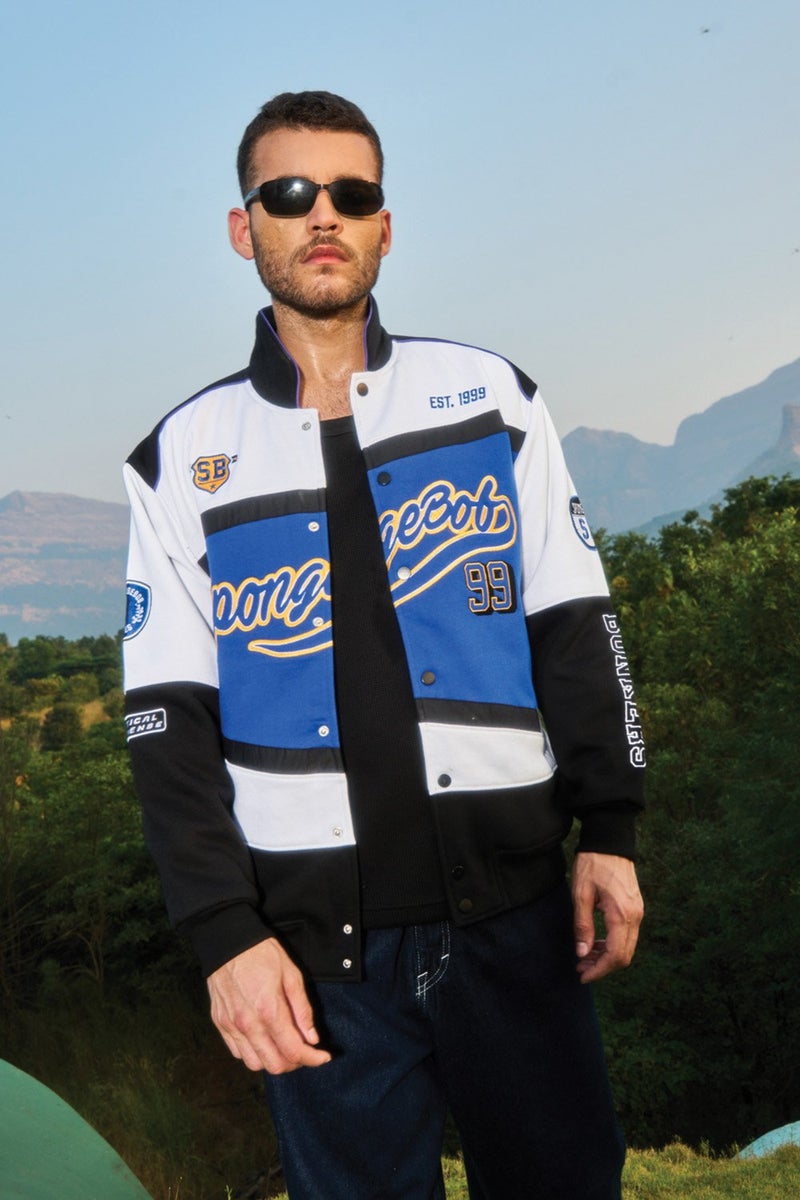 Bonkers Corner SpongeBob 1999 Oversized Jacket For Men's - Image 3