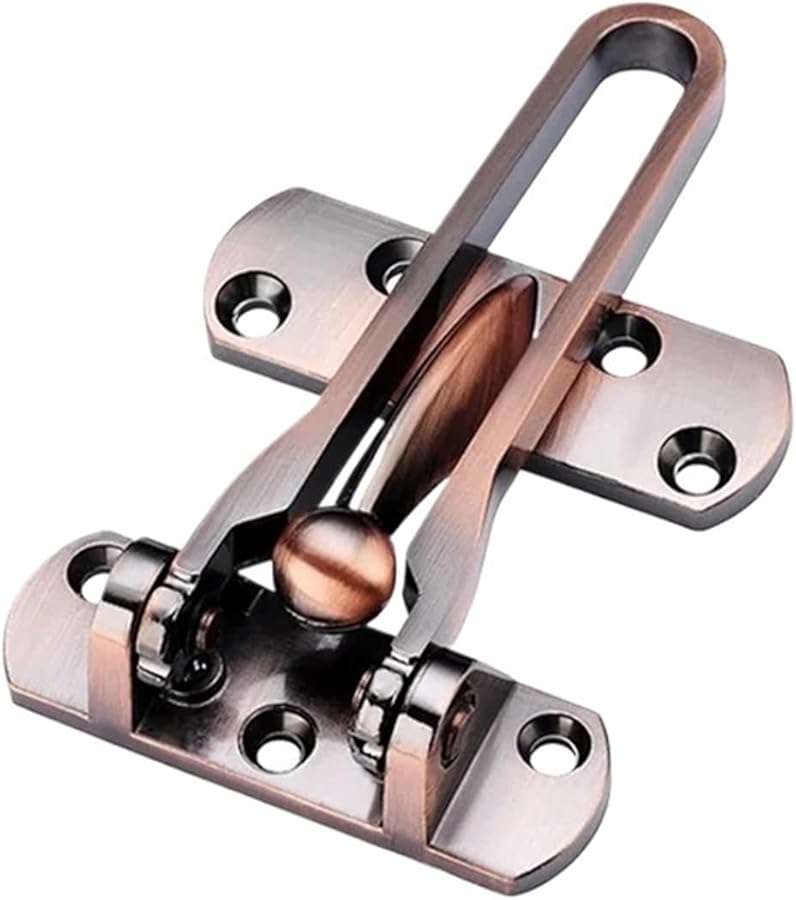 Bolt Home Anti Theft Door Bar Lock Stainless Steel Safety Bedroom Kids Hotel Bronze Rubber - Image 4