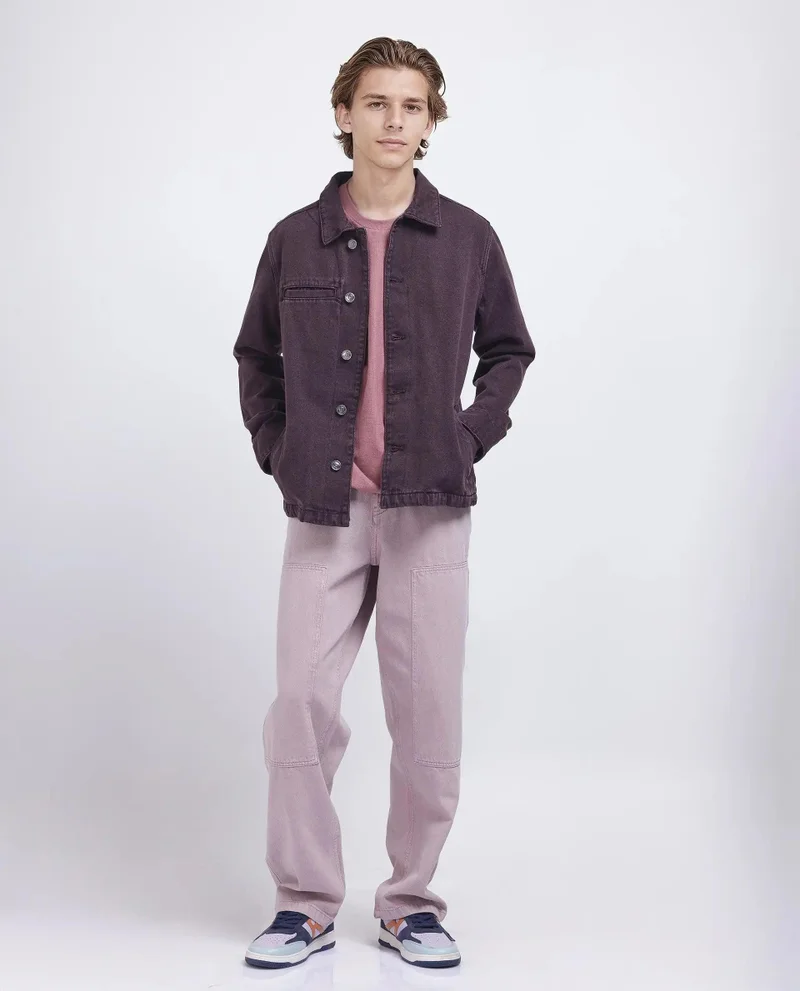 رير رابِت Men's Regular Fit Plain Jacket
