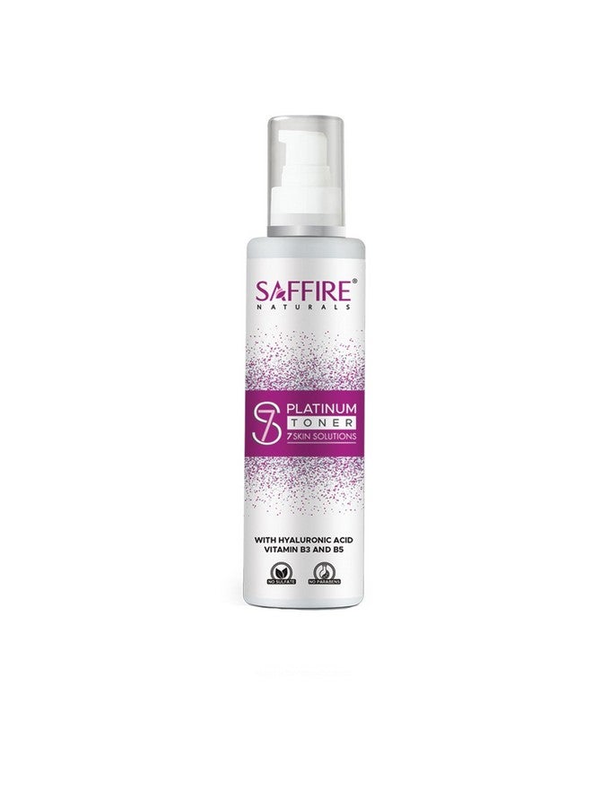 Saffire Natural S7 Platinum Toner |7 Skin Solutions | For Open Pores, Pore Tightening & Cleansing | Glowing Skin & Acne Free With Hyaluronic Acid (100ML) - Image 1