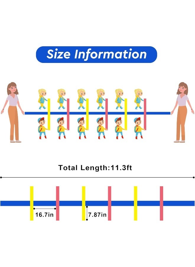 Haktoys Children Safety Walking Rope with 12 Handles for Kids - Image 2