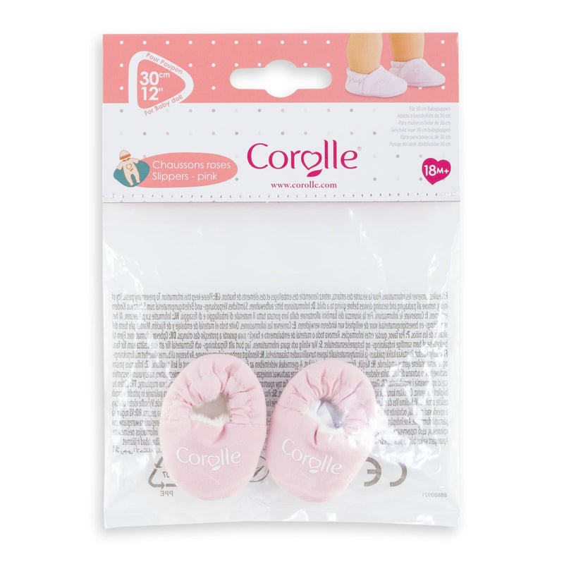 Corolle Baby Doll Pink Slippers Outfit Accessory Mon Premier Poupon Clothing and Accessories fit 12 Dolls for Kids Ages 18 Months and up - Image 4