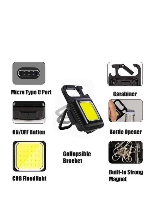 Generic LED flashlight 800 lumens medallion magnet and opener waterproof long-lasting battery with USB charger  - Image 2