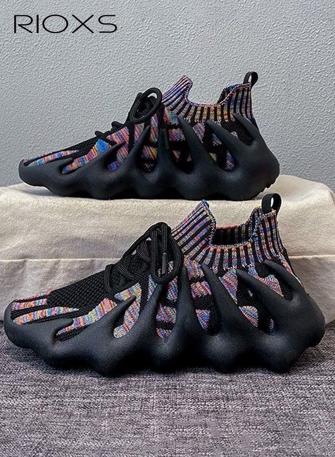 ريوكس أحذية رياضية نسائية شبكية مطاطية منفردة أحذية راكضة قابلة للتنفس شريط مسطح أعلى المدربون أزياء غير جوكية انزلاقية أحذية راكضة Walking Running Shes - Image 4