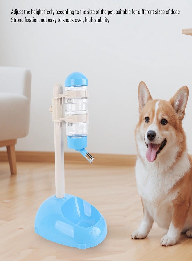 Asixxsix Pet Standing Water Dispenser, Height Adjustable Automatic Water Feeder Food Feeder Bowl, 500ml Dog Water Bottle Dispenser, Dog Cat Feeding Water Bowl Set (Blue) - Image 3