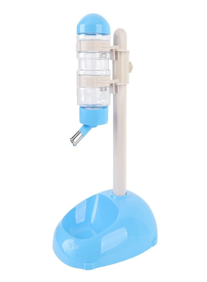 Asixxsix Pet Standing Water Dispenser, Height Adjustable Automatic Water Feeder Food Feeder Bowl, 500ml Dog Water Bottle Dispenser, Dog Cat Feeding Water Bowl Set (Blue) - Image 1