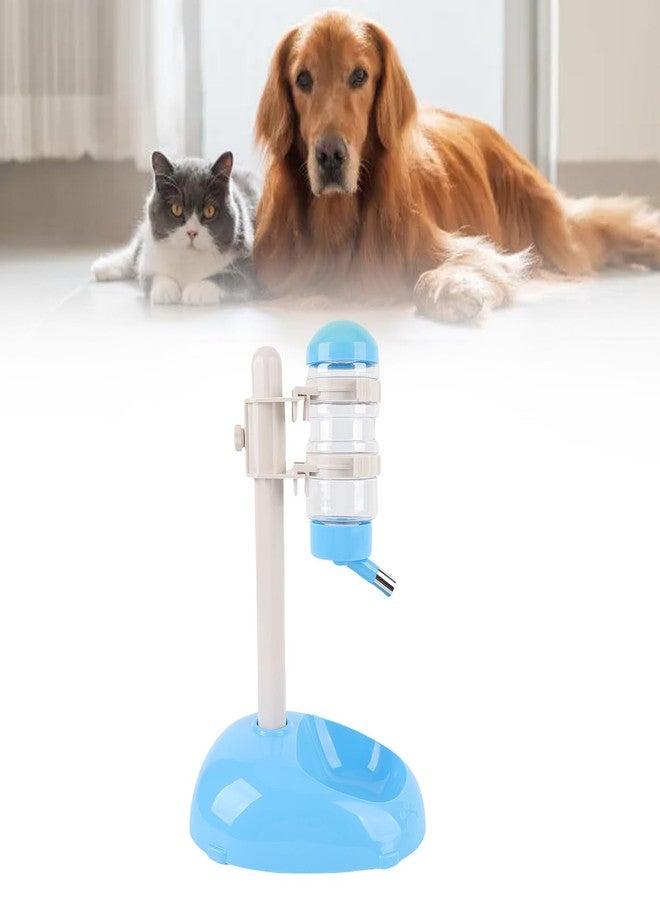 Asixxsix Pet Standing Water Dispenser, Height Adjustable Automatic Water Feeder Food Feeder Bowl, 500ml Dog Water Bottle Dispenser, Dog Cat Feeding Water Bowl Set (Blue) - Image 5