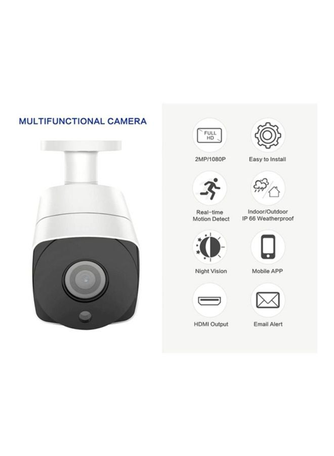 تومفيجن مجموعة كاميرا المراقبة AHD بدقة 2 ميجابكسل وجودة فيديو 1080 بكسل بلون أبيض - Image 3