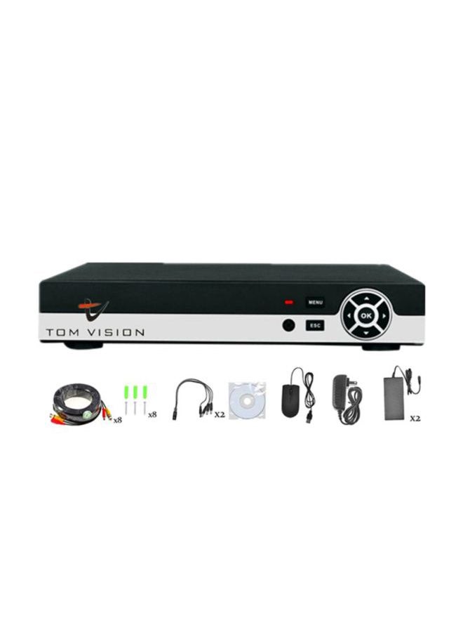 تومفيجن مجموعة كاميرا المراقبة AHD بدقة 2 ميجابكسل وجودة فيديو 1080 بكسل بلون أبيض - Image 5