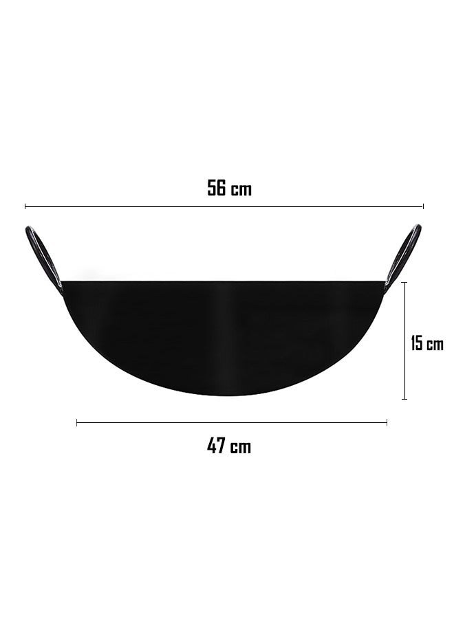Lion Iron Wok Kadai – No. 18, 47 cm, Heavy-Duty Iron for Authentic Cooking, Even Heat Distribution, Ideal for Stir-Frying and Deep-Frying - Image 4