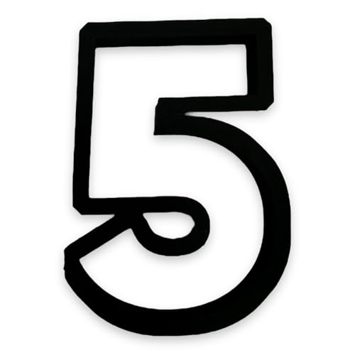 Bundle of Fun 5 Block Numbers Cookie Cutter with Easy to Push Design (3.5 inch) - Image 1
