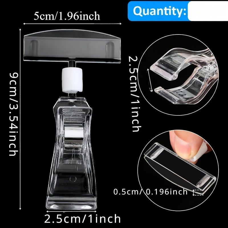 12pcs Sector Plastic Clip Set For Price Tag Display Rotating Design For Shelves Racks - Image 2