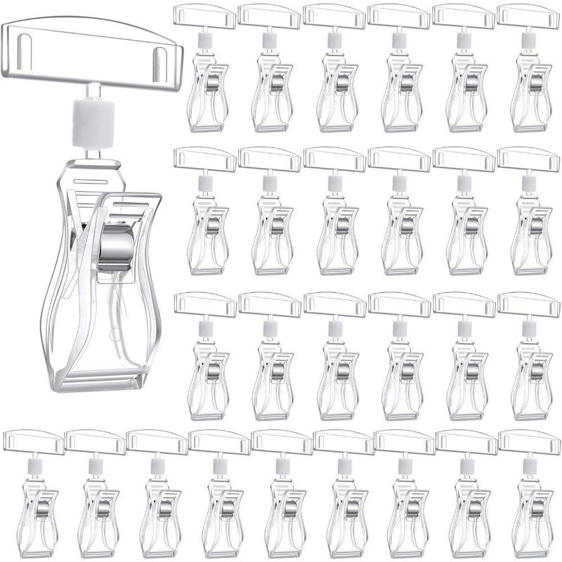 12pcs Sector Plastic Clip Set For Price Tag Display Rotating Design For Shelves Racks - Image 4