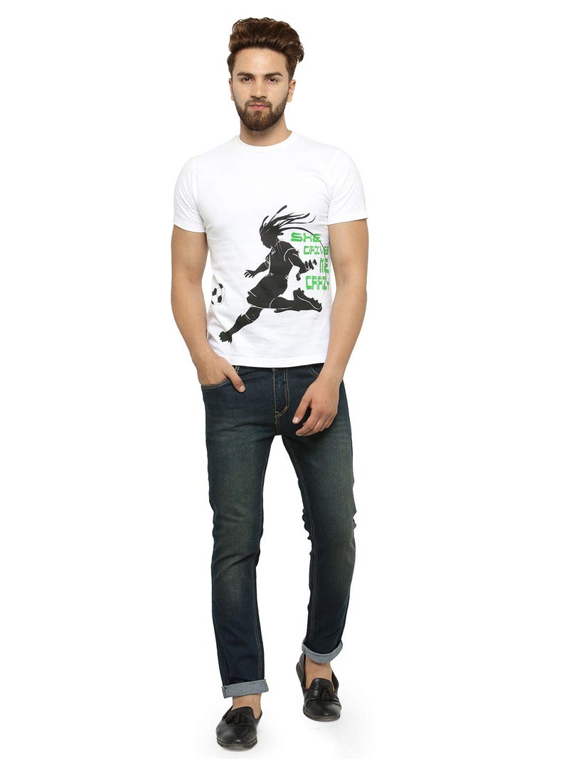 Ben Martin Men's Regular Fit Stretchable 28 Size Green Cotton Denim Mid Rise Jeans Pant for Men, JJ3-1 - Image 4