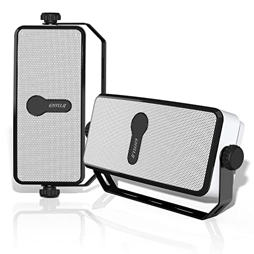 Inwa Bluetooth Outdoor Speaker IPX5 Waterproof Wall Mount Speaker Wireless Sync Up to 100 Speakers Connect Seamlessly to Phone Computer Suitable for Patio Porch Gazebo Garage 2 PCS