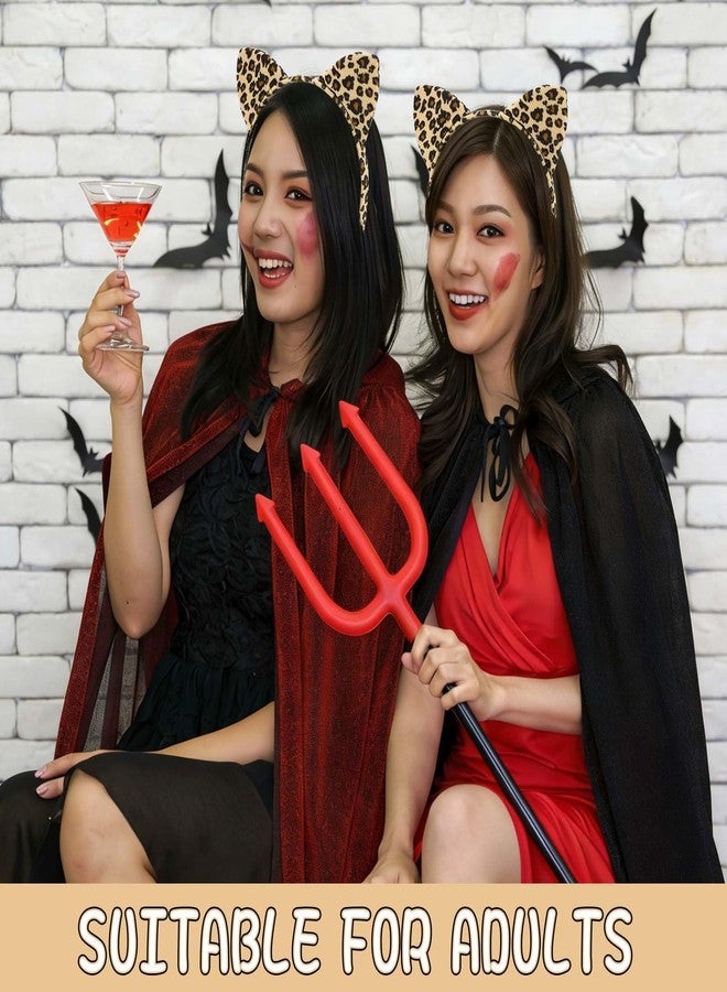 Vovii 3Pcs Leopard Ears Headband for Women, Furry Animal Ears Headbands Hair Accessories With Cheetah Print for Adult Halloween Cosplay Costume Makeup Washing Face - Image 4