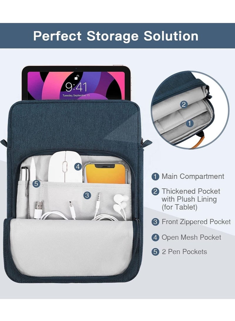 Leon Home 12.9-13.3 Inch Tablet Sleeve Bag Compatible with iPad Pro 12.9 M2 2022/2021/2020 Surface Laptop Go 12.4" Galaxy Tab S8+/S9+ 12.4" 2022/2023 Handle Carrying Case with Shoulder Strap - Image 2