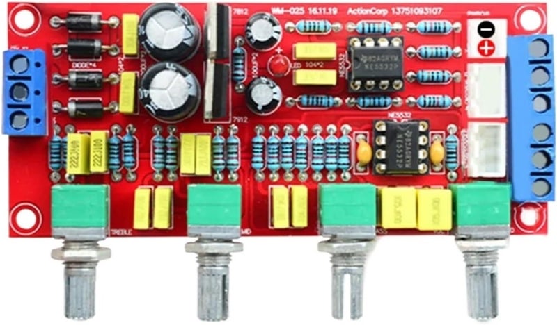 NE5532 Audio Preamplifier Bass Treble Tone Control Board Only Board DIY Amplifier - Image 1