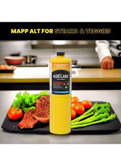 BLUEFLAME BlueFlame MAPP ALTERNATE Cylinder 99.9% High-Purity Propylene for Superior Heat – Hotter than Standard Propane Tanks – Ideal for Welding, Brazing, Soldering, and Modern Cuisines 14.1 oz  - Image 4