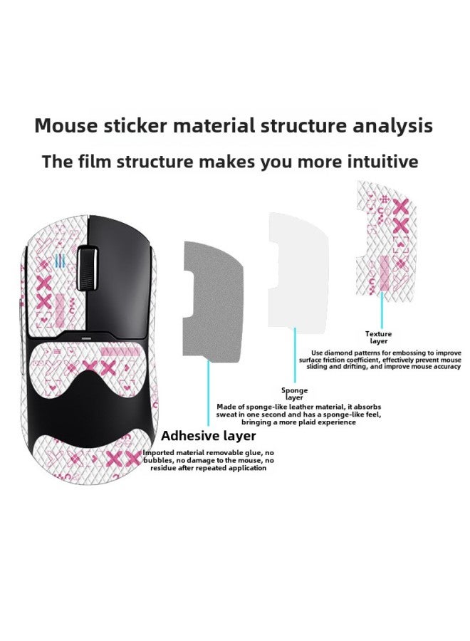 Suitable For Mai From A5 Mouse Anti-slip Stickers A5PRO MAX Full Set With Back Stickers Lizard Skin Anti-sweat Suction Generation Wholesale-Color:Michael From The A5-SY-040 Team Printing/black Diamond-all-inclusive  - Image 5