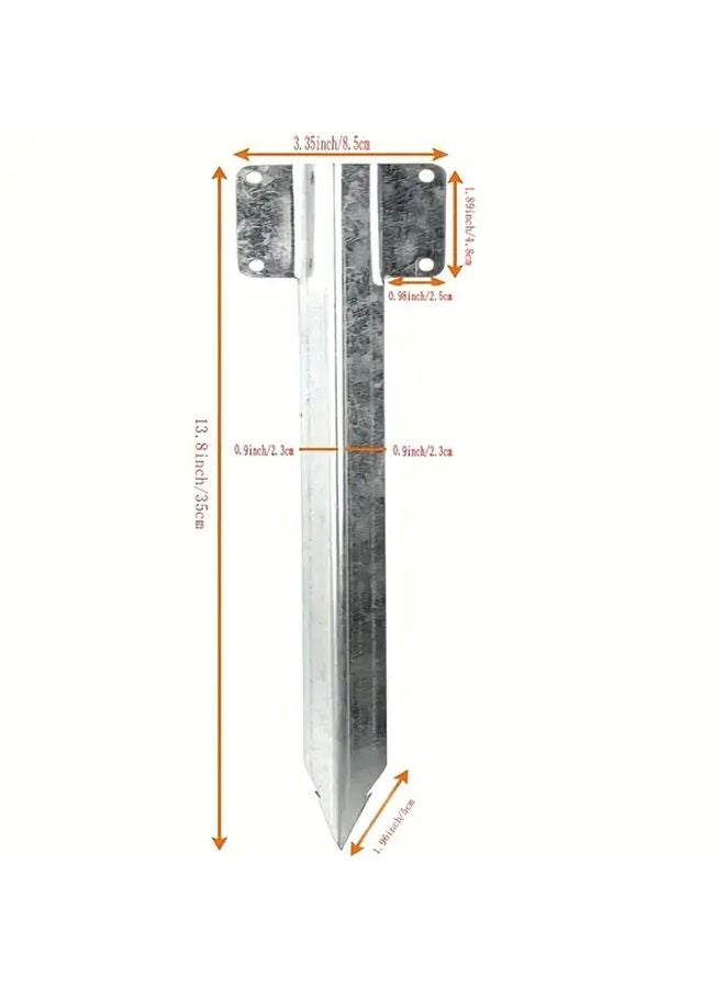 2pcs Heavy Duty Metal Ground Anchors Galvanized Outdoor Garden Stakes Weather Resistant - Image 4