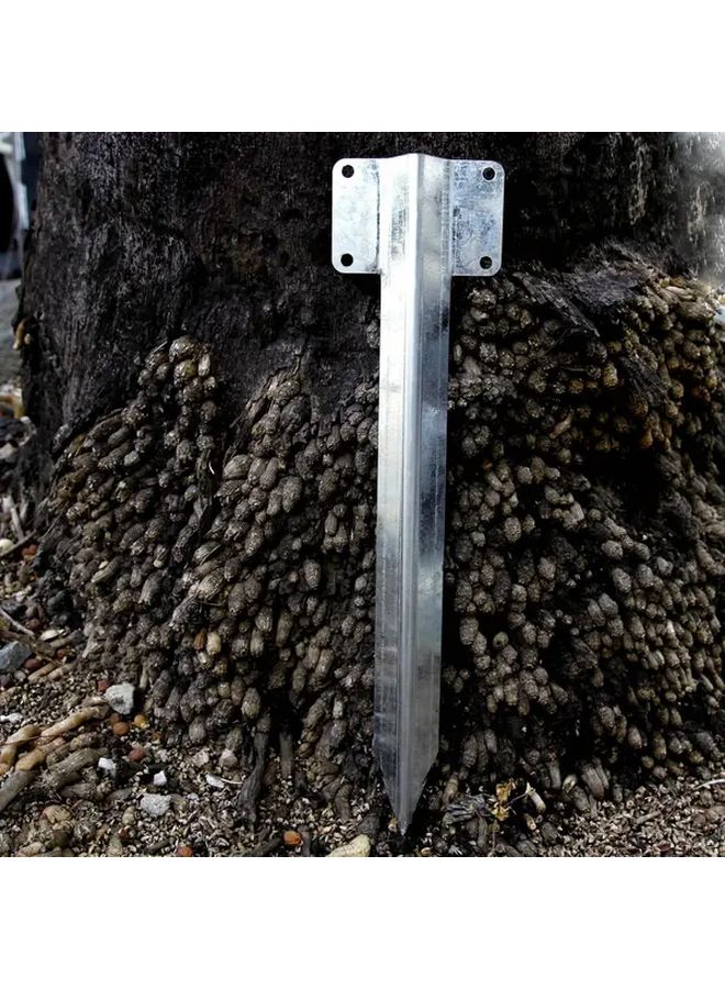 2pcs Heavy Duty Metal Ground Anchors Galvanized Outdoor Garden Stakes Weather Resistant - Image 3