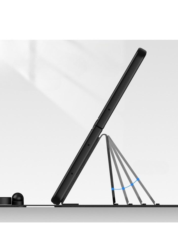Compatible with Samsung Z Fold4 / Z Fold3 / Z Fold2 /Z Fold Office Keyboard Accessories with S Pen Holder, Removable Magnetic Wireless Bluetooth Keyboard Case and Mouse