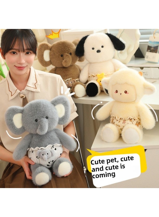 دمية الفيل اللطيفة من سلسلة الحيوانات الأليفة اللطيفة من القطيفة، دمية مريحة للأطفال هدية عيد ميلاد للنساء - اللون: فيل رمادي صغير للجري - الارتفاع: 40 سم / 310 جرام - Image 3