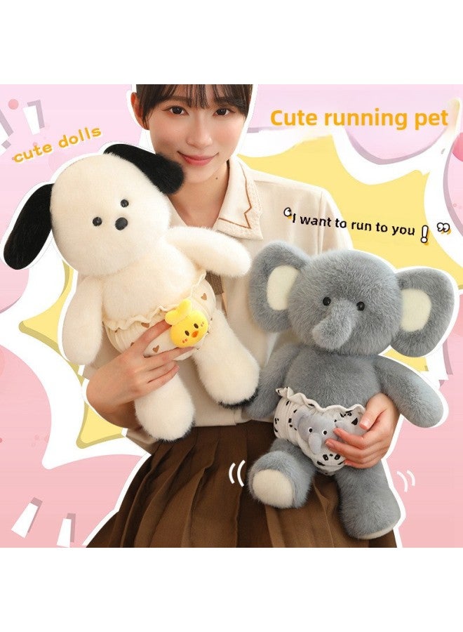 دمية الفيل اللطيفة من سلسلة الحيوانات الأليفة اللطيفة من القطيفة، دمية مريحة للأطفال هدية عيد ميلاد للنساء - اللون: فيل رمادي صغير للجري - الارتفاع: 40 سم / 310 جرام - Image 2