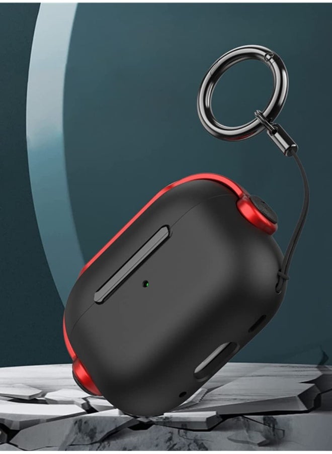 Generic - NEW Case for AirPods 3 Generation Case with Lock (Black Red） - Image 1