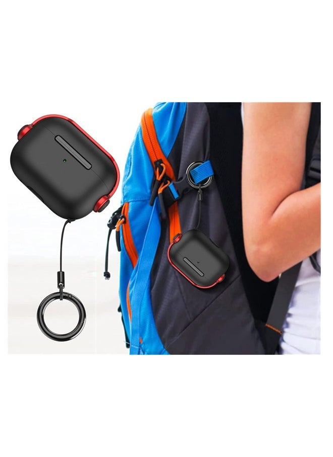 Generic - NEW Case for AirPods 3 Generation Case with Lock (Black Red） - Image 1
