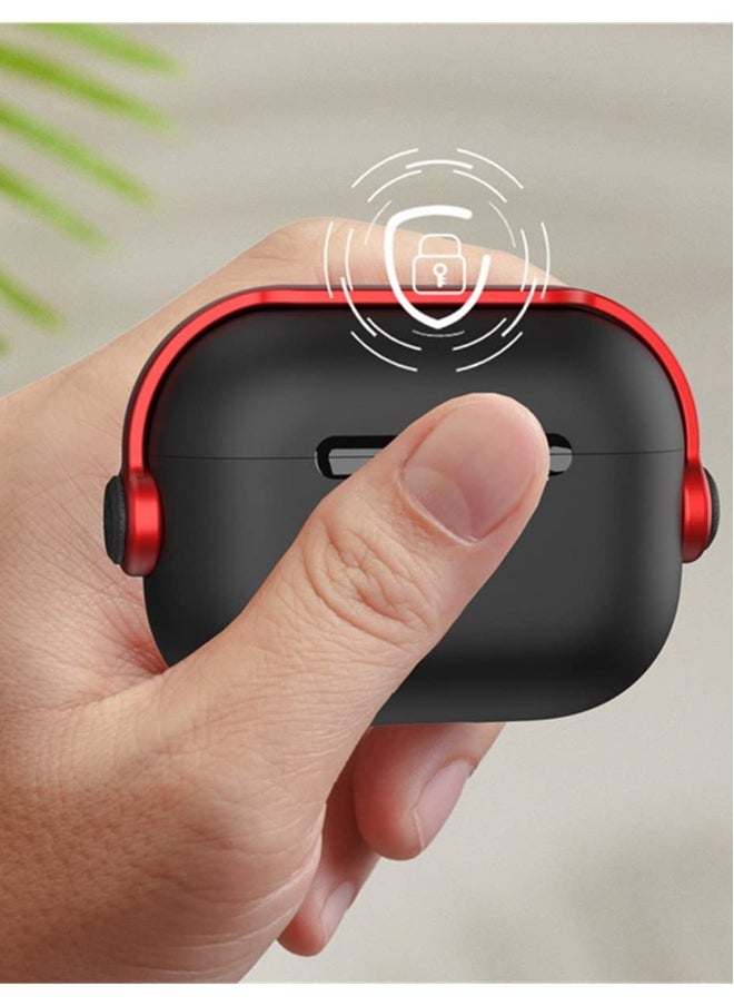 Generic - NEW Case for AirPods 3 Generation Case with Lock (Black Red） - Image 1