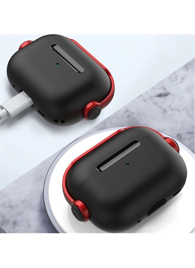 Generic - NEW Case for AirPods 3 Generation Case with Lock (Black Red） - Image 1