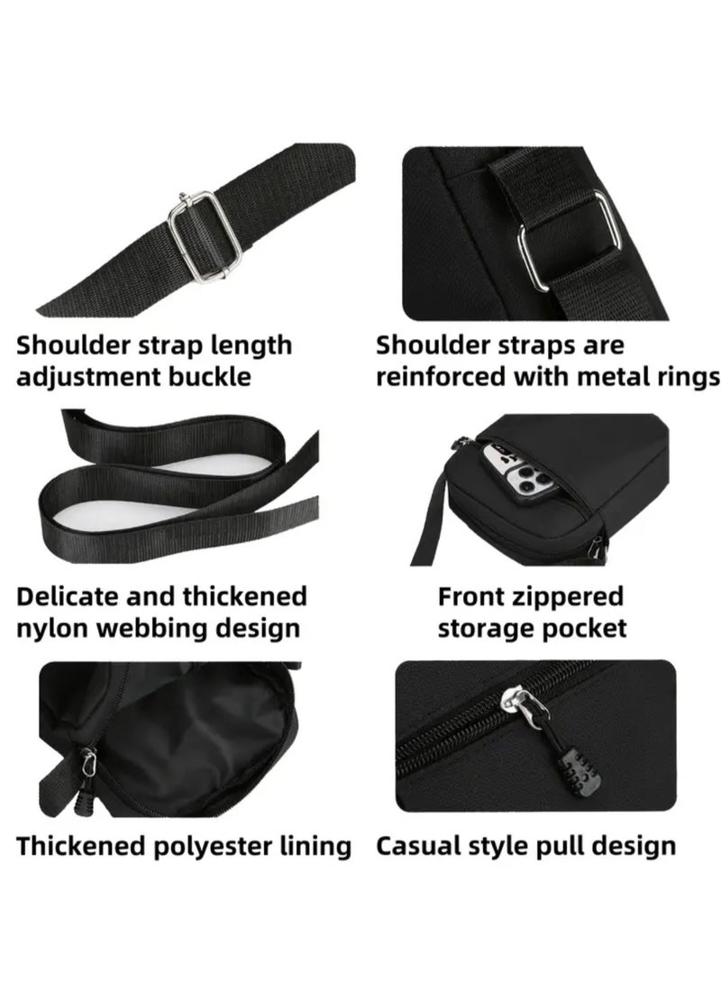 MG Trendy & Elegant MG Black Crossbody Bag For Men  - Image 5