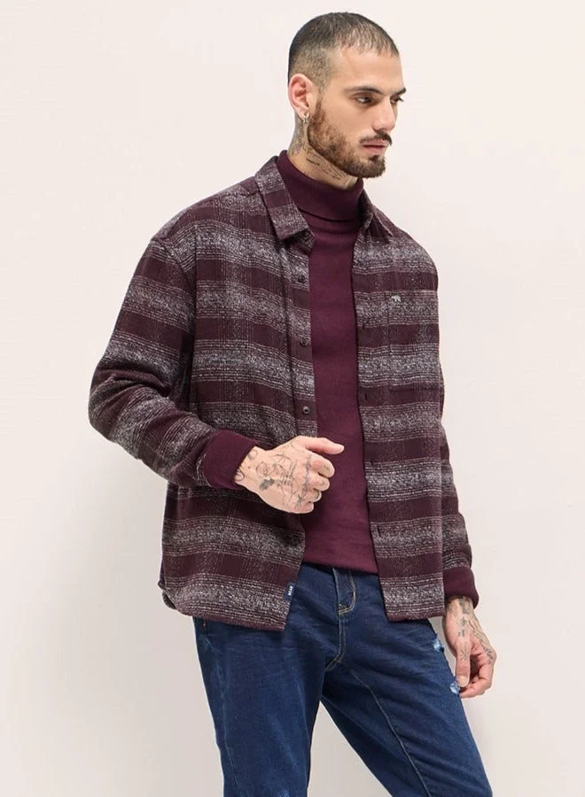 THE BEAR HOUSE  Shacket for Men | Long Sleeve, Casual Button-Down | Soft, Breathable Fabric for Work, Everyday, & All-Season Wear in Stylish Design for Men | Best Price UAE