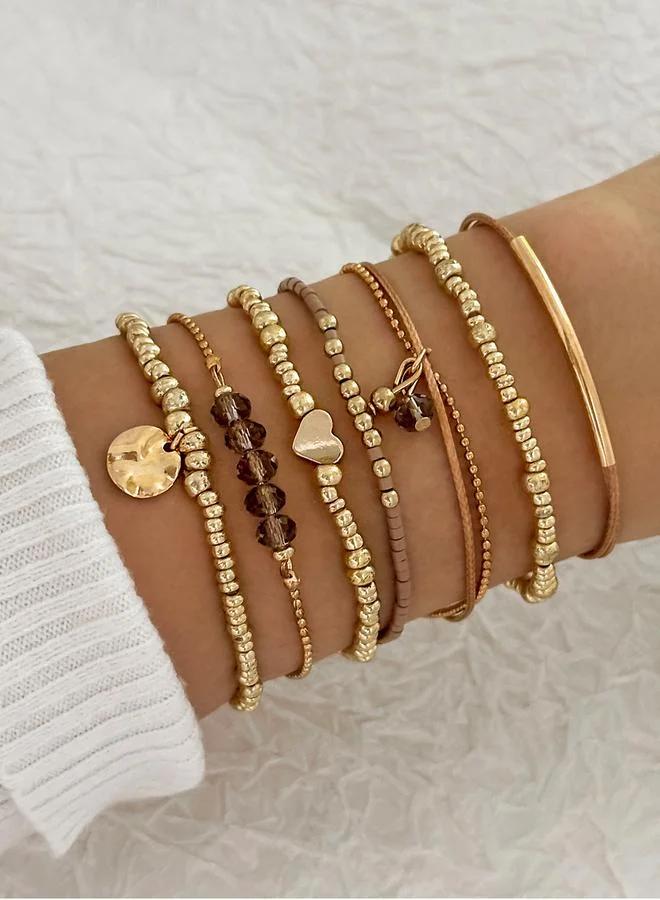 Take Two Take Two Set of 7 - Assorted Beaded Bracelets