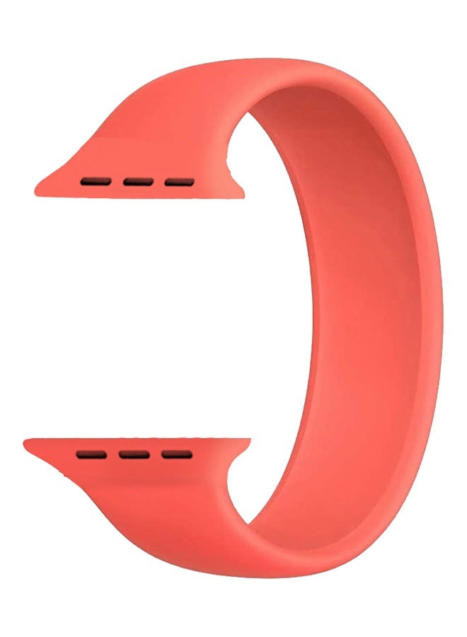CATANES Replacement Band for Apple Watch Band 38mm 40mm 41mm (42mm Series 10) – Solo Loop Silicone Band - Wrist Size 120-125mm - Orange - Image 1