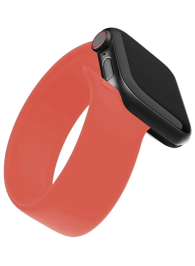 CATANES Replacement Band for Apple Watch Band 38mm 40mm 41mm (42mm Series 10) – Solo Loop Silicone Band - Wrist Size 120-125mm - Orange - Image 2