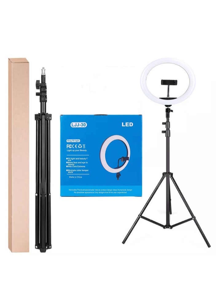 ليد مصباح LED متطور من نوع LJJ-30 مزود بتقنية الإضاءة المتقدمة "Night Core" ووضع إضاءة خاص بتجميل الوجه والعين، بالإضافة إلى إعدادات إضاءة متعددة للحصول على أفضل النتائج. - Image 1