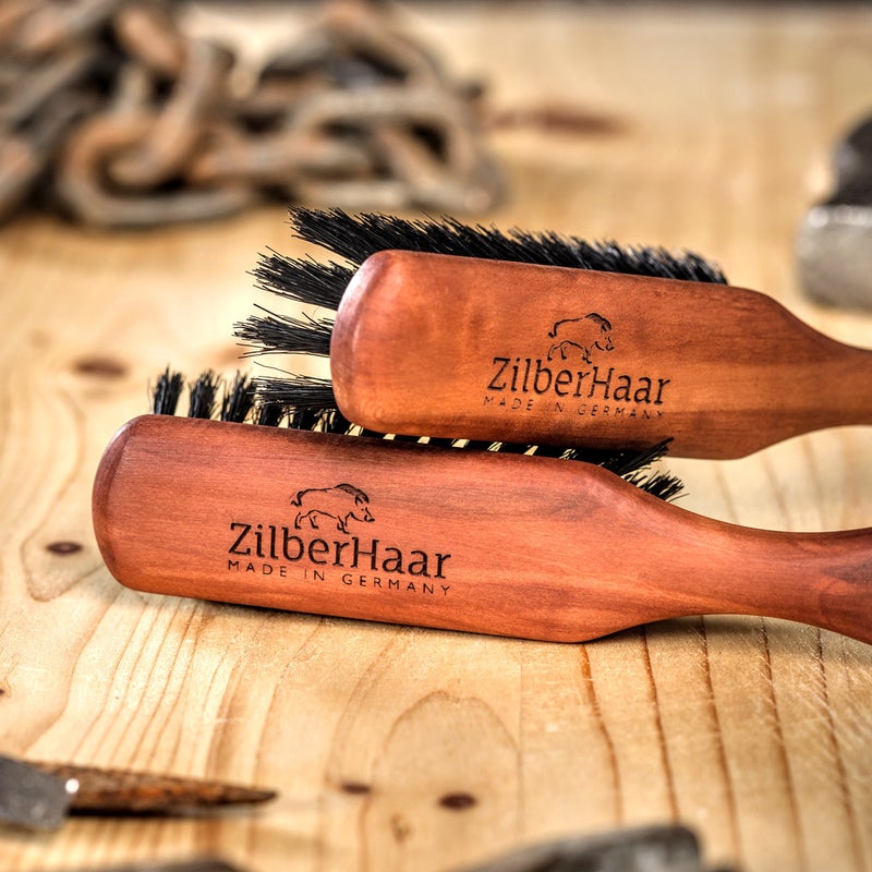 ZilberHaar Regular Beard Brush - Soft Boar Bristles - Beard grooming brush for men - Straightens and Promotes beard growth - Works with Beard Oils and Balms - Essential for beard care kits - Image 5