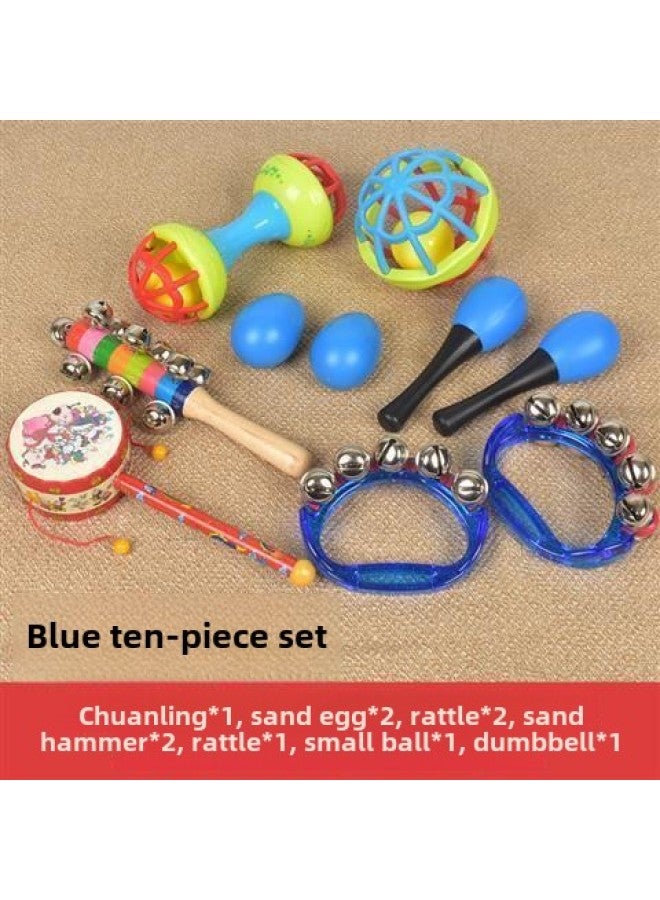 Baby Rattle Baby Hand Grasp Training Toy 0-1 Years Old Handdrum Can Bite Boys Girls Small Rattle-Color:Rattle White Bottom Figure - Image 5