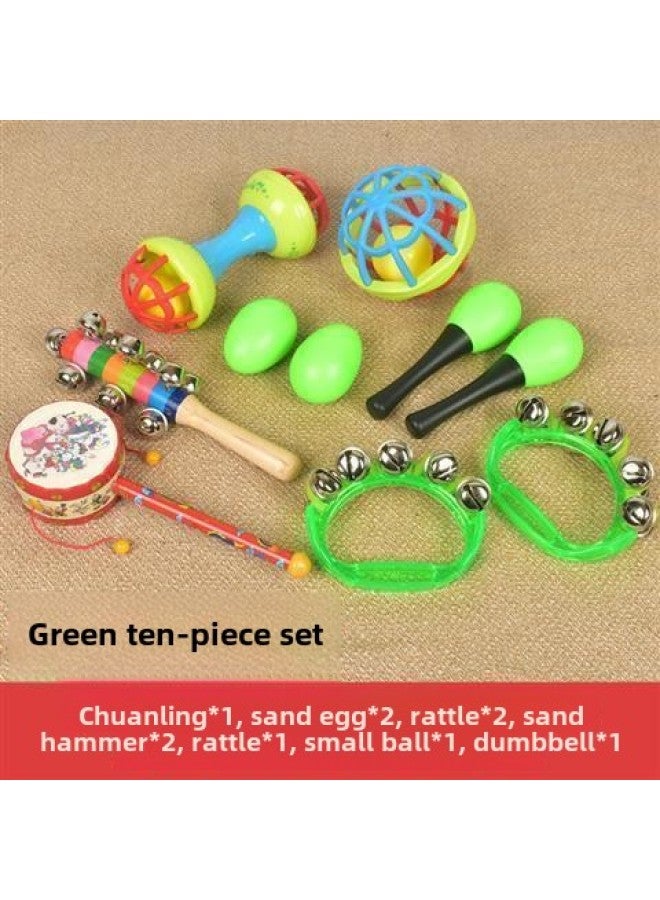 Baby Rattle Baby Hand Grasp Training Toy 0-1 Years Old Handdrum Can Bite Boys Girls Small Rattle-Color:Rattle White Bottom Figure - Image 4