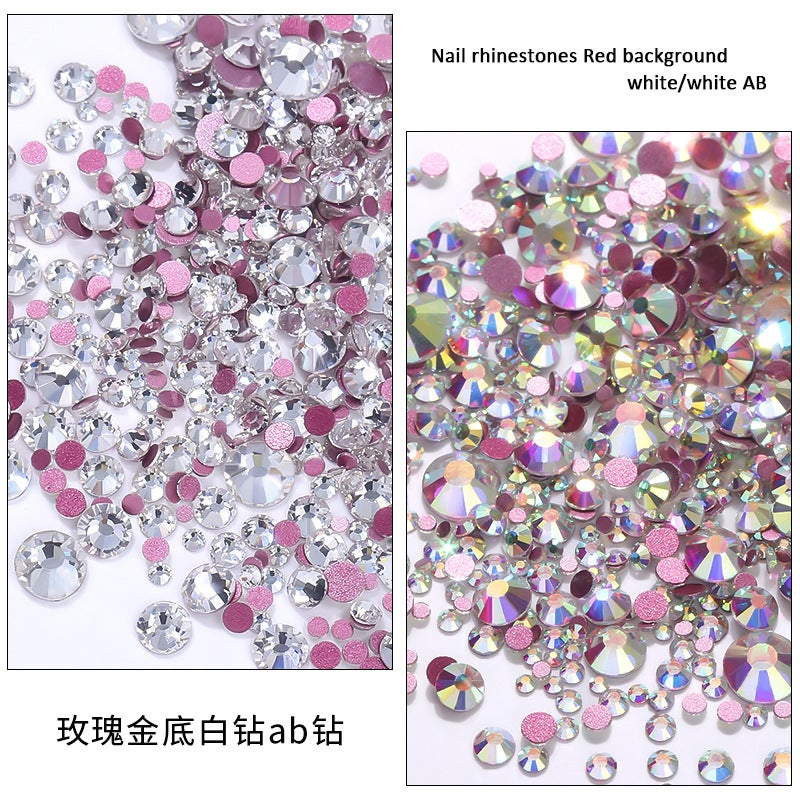 Nail Art Rhinestones, Whole Batch Of Sparkling Small Round Flat-Back Rhinestones For Nails, Style, Bagged Crystal Glass Rhinestones, Nail Art Decoration Rhinestones - Image 4