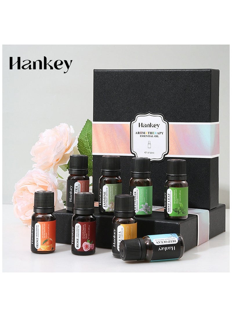 HANKEY 10ml Water-Soluble Essential Oil, Rose White Tea Mint Jasmine Lily, And 8 Other Essential Oil Gift Sets - Image 1