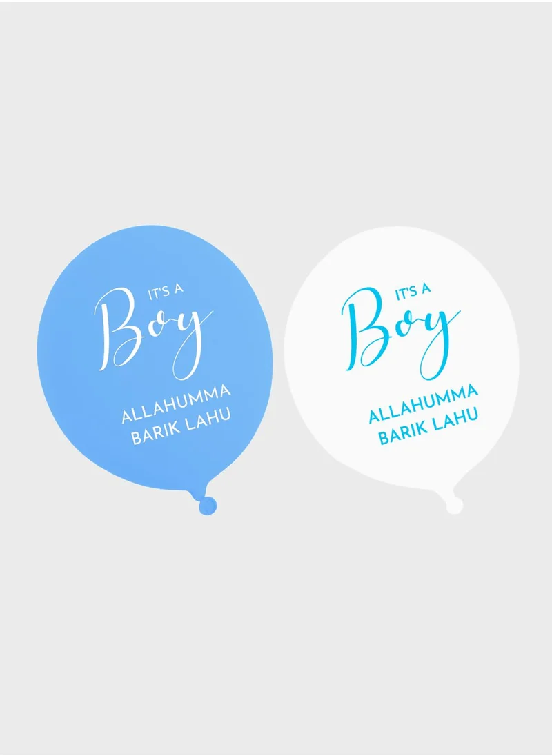 Peacock Supplies Set Of 10 Baby Boy Party Balloons