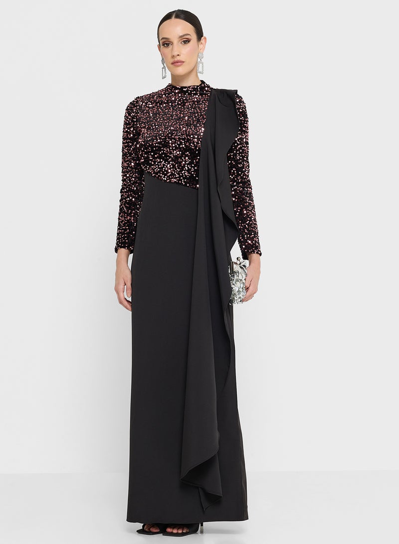 نمشي x فستان بتصميم متدرج متباين - Image 5